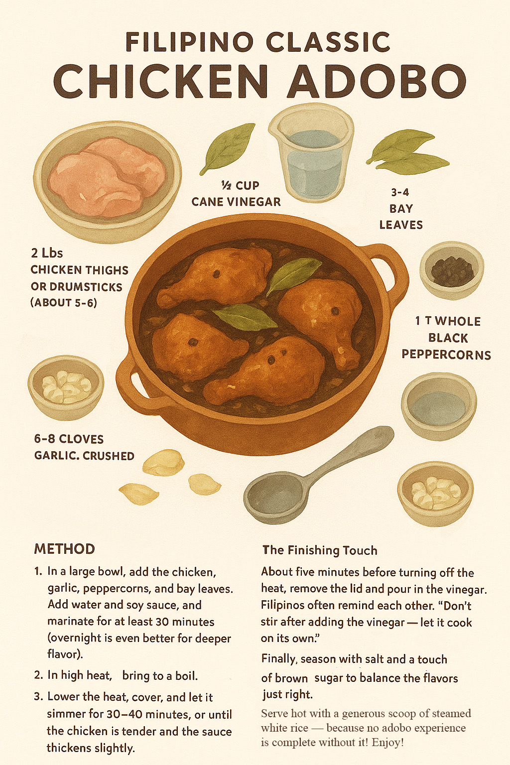 Filipino Chicken Adobo: A Taste of Comfort in Every Bite